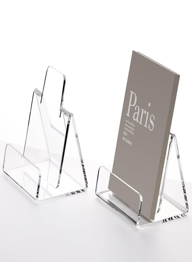 YUXUN Clear Acrylic Display Stand, Book Stand Postcard Display Holder for Artworks Display Easel for Comics Photos Easel Holder for Books, Pictures & CDs - Image 3
